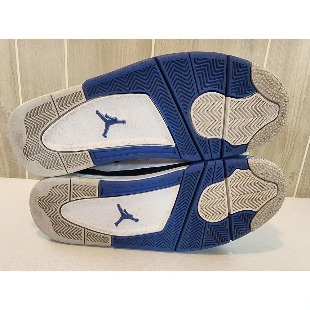 Air Jordan 4 Retro Motorsport 2017 Mens 12.5 White Game Royal Black 308497-117